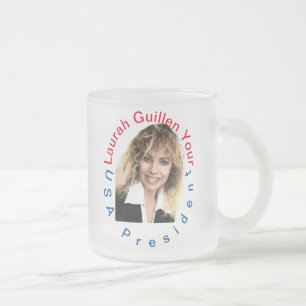 #REALUSAPRESIDENTLAURAHGUILLEN FROSTED GLASS COFFEE MUG