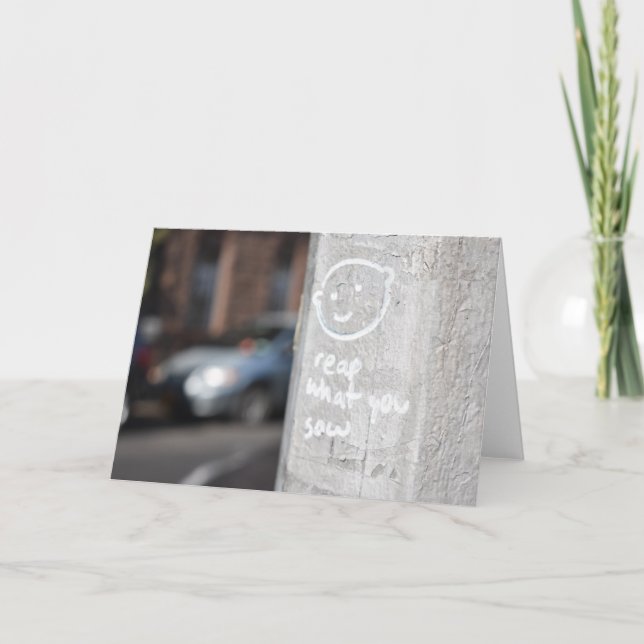 Reap What You Sow New York City Graffiti Photo NYC Card (Front)