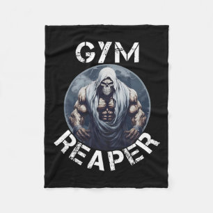 Reaper Fitness Halloween Skeleton Workout Bodybuil Fleece Blanket
