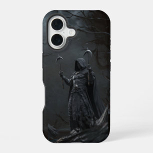 Reaper of the Shadows – Twin Blade Warrior iPhone 16 Case