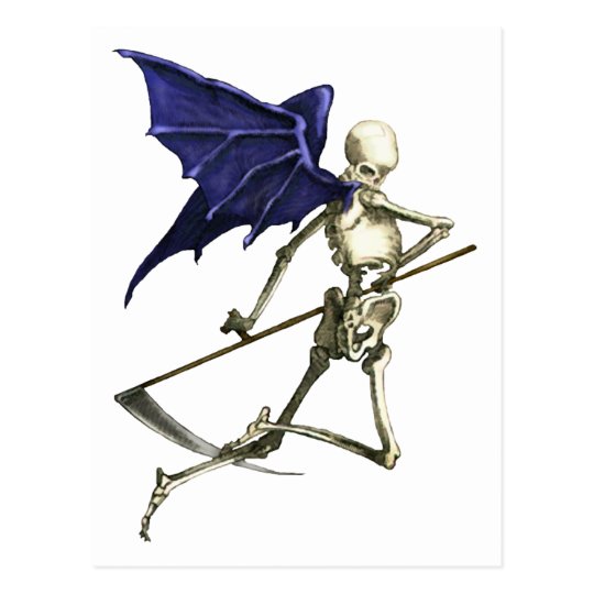 Reaper on Dark Wings of Death Postcard