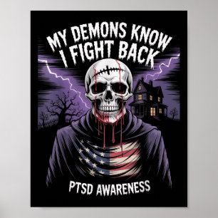 Reaper Ptsd My Demons Know I Fight Mental Health A Poster