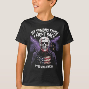 Reaper Ptsd My Demons Know I Fight Mental Health A T-Shirt