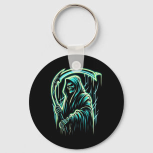 Reaper Skeleton Skull Cool Halloween Heavy Metal M Key Ring