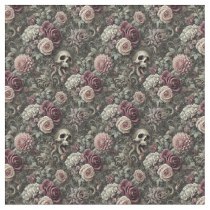 Reaping in the Roses – Gothic Dense Tile Fabric