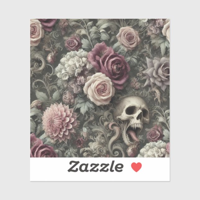 Reaping in the Roses – Gothic Floral Skull  (Sheet)
