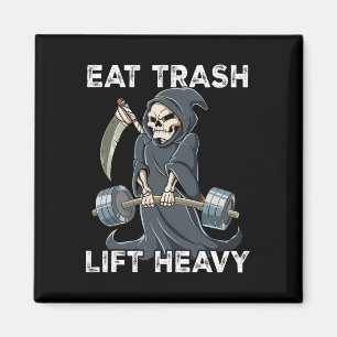 Reapper Gym Weight Training Eat Trash Lift Heavy  Magnet