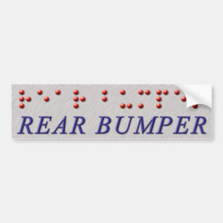 Rear Bumper Braille Sticker