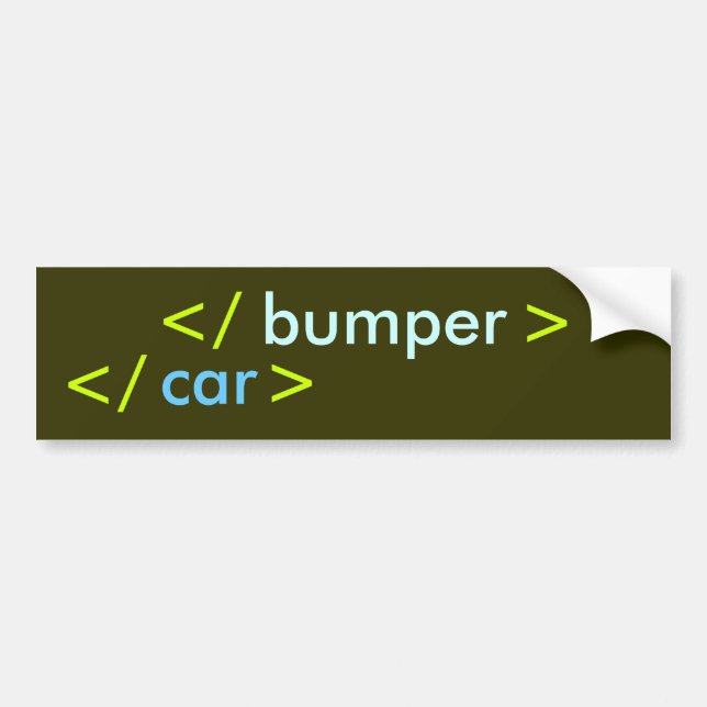 Rear Bumper Sticker - Coder (Front)