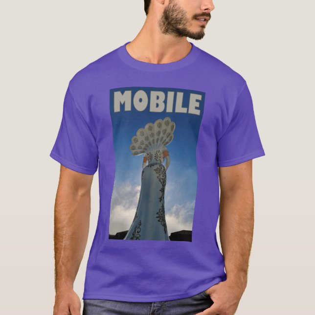Rear of Statue in Mobile Alabama T-Shirt (Front)