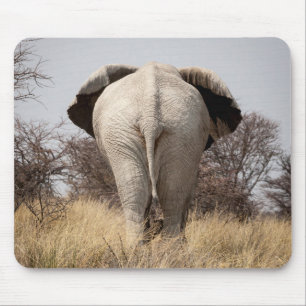 Rear view of elephant mouse mat