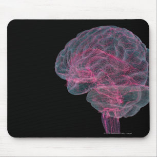 Rear view of the human brain mouse mat