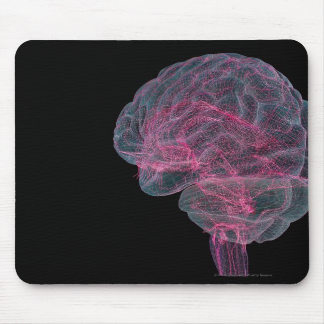 Rear view of the human brain mouse mat (Front)