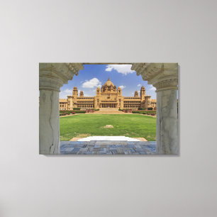 Rear view of Umaid Bhawan Palace hotel, Jodjpur, Canvas Print