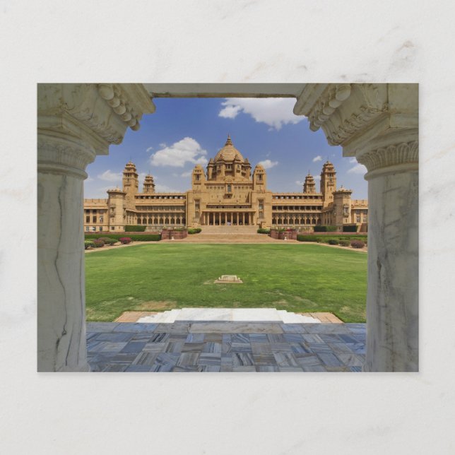 Rear view of Umaid Bhawan Palace hotel, Jodjpur, Postcard (Front)