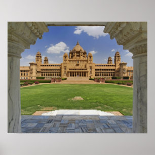 Rear view of Umaid Bhawan Palace hotel, Jodjpur, Poster
