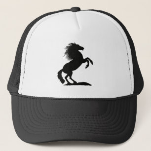 Rearing Black Stallion - Trucker Hat