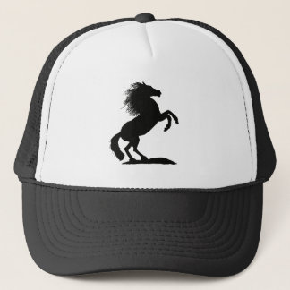 Rearing Black Stallion - Trucker Hat
