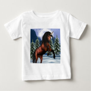 Rearing Chestnut Unicorn Baby T-Shirt