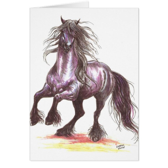 Rearing Friesian Horse (Front)