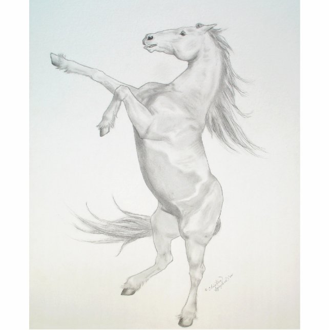 Rearing Horse, Acrylic Sculpture Standing Photo Sculpture (Front)