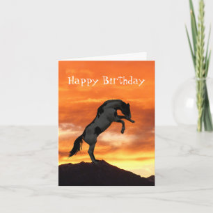 Rearing Horse Birthday Cards