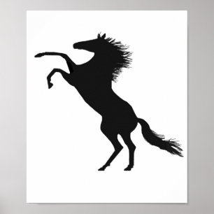 Rearing horse poster