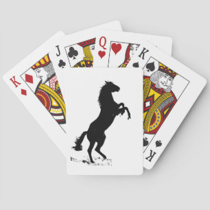 Rearing Horse Silhouette Playing Cards