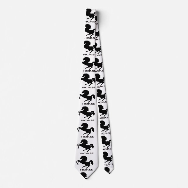 Rearing Horse Silhouette Tie (Front)