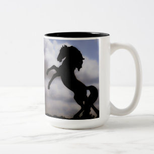 Rearing Horse Two-Tone Coffee Mug
