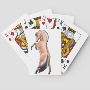Rearing Norwegian Fjord Horse Playing Cards