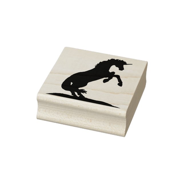 Rearing Unicorn Silhouette Rubber Stamp (Stamp)