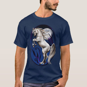 Rearing White Horse Oval Shirt