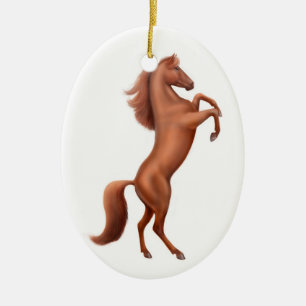 Rearing Wild Stallion Ornament