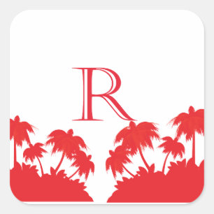 Reas Palm Beach Coral Square Sticker