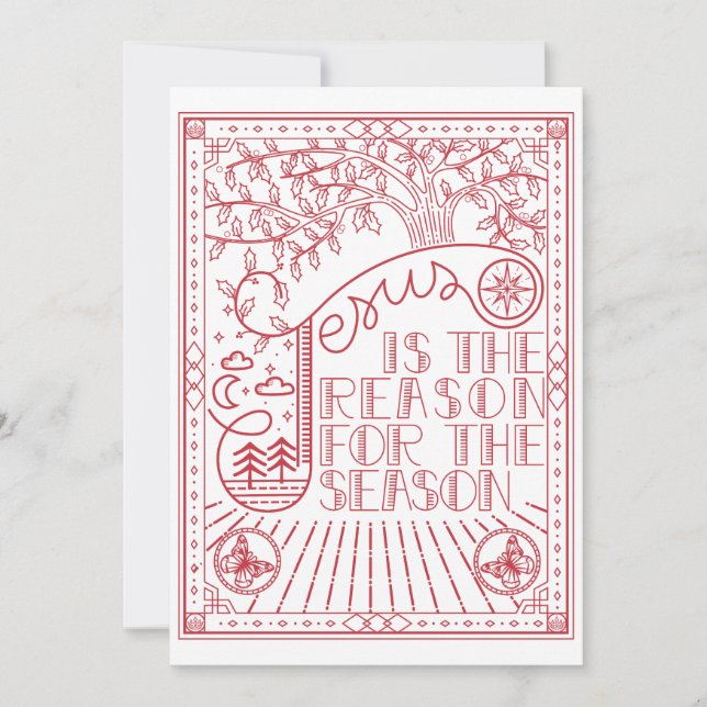 Reason for the Season Festive Christmas Invitation (Front)
