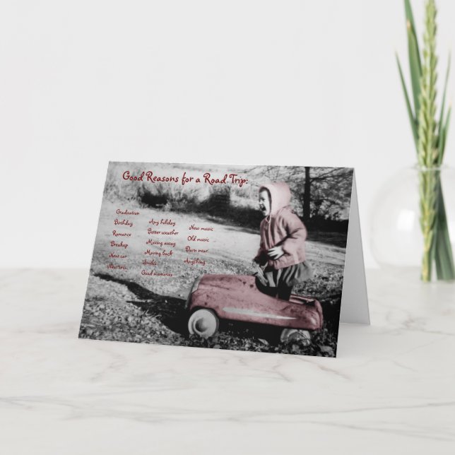 Reasons for a Road Trip card (Front)