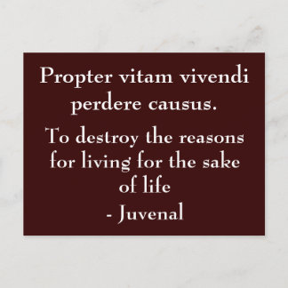 Reasons For Living Postcard