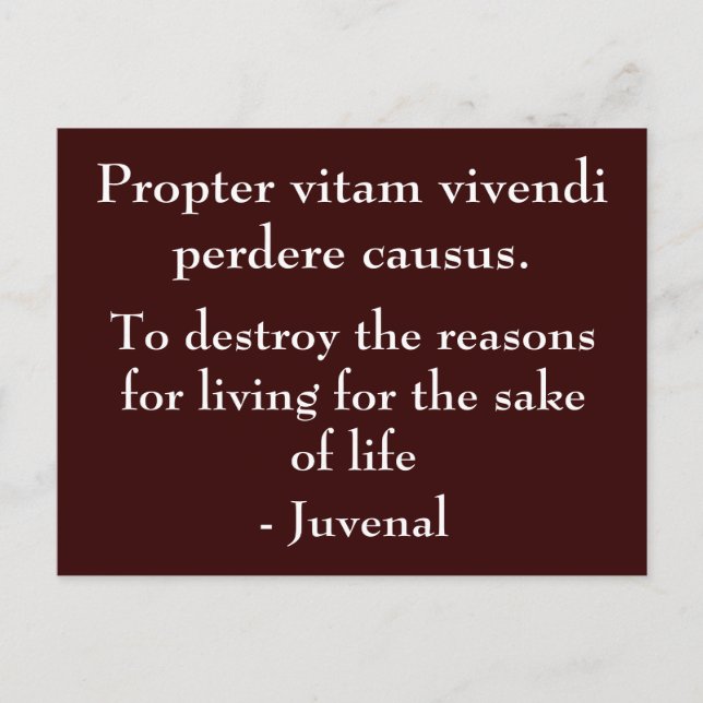 Reasons For Living Postcard (Front)