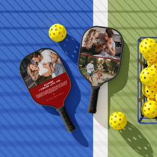 Reasons I Dinking Love You   3 Photo Pickleball Paddle