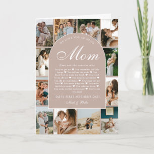 Reasons We Love You Mom Photo Collage Mother's Day Card