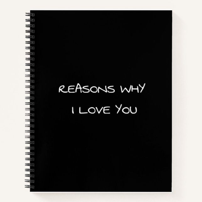 Reasons Why I Love You Notebook (Front)