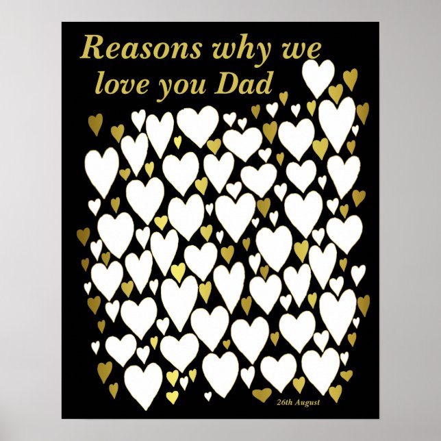 Reasons Why We Love You Dad Father's Day Gift Poster (Front)