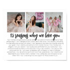 Reasons Why We Love You Quinceanera Birthday Gift