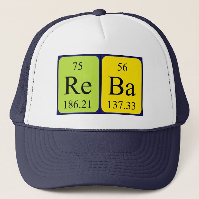 Reba periodic table name hat (Front)