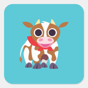 Reba the Cow Square Sticker