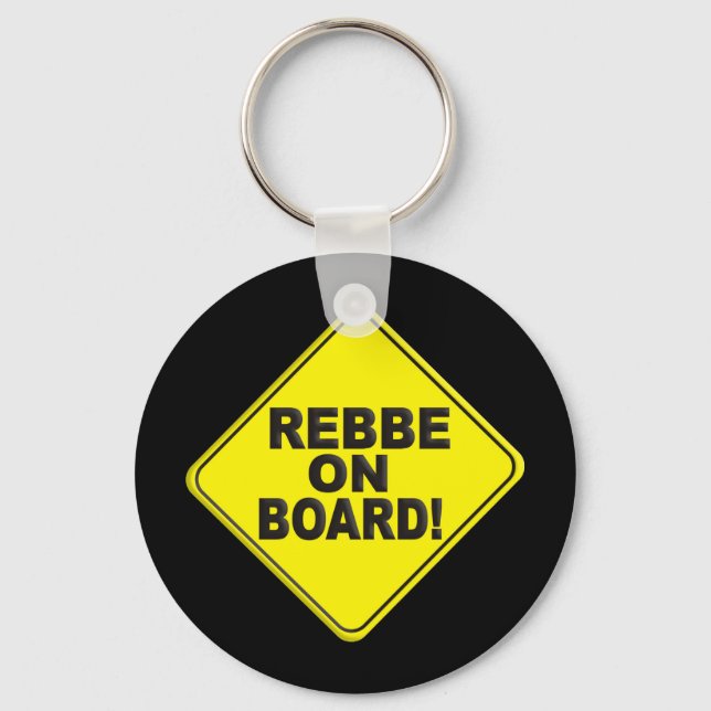 Rebbe on Board Key Ring (Front)