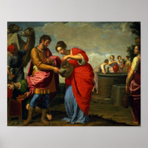 Rebecca and Eliezer at the Well, c.1626-27 Poster