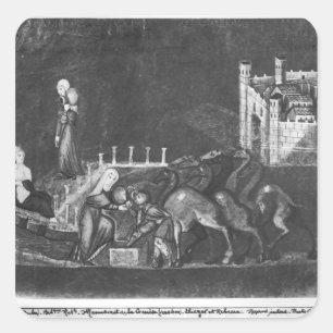 Rebecca and Eliezer at the well Square Sticker