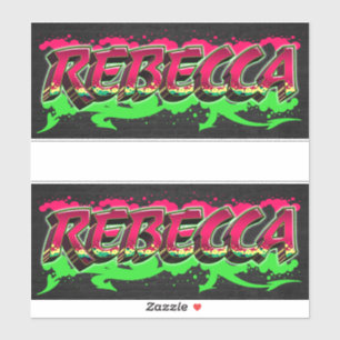 Rebecca First Name Graffiti Sticker
